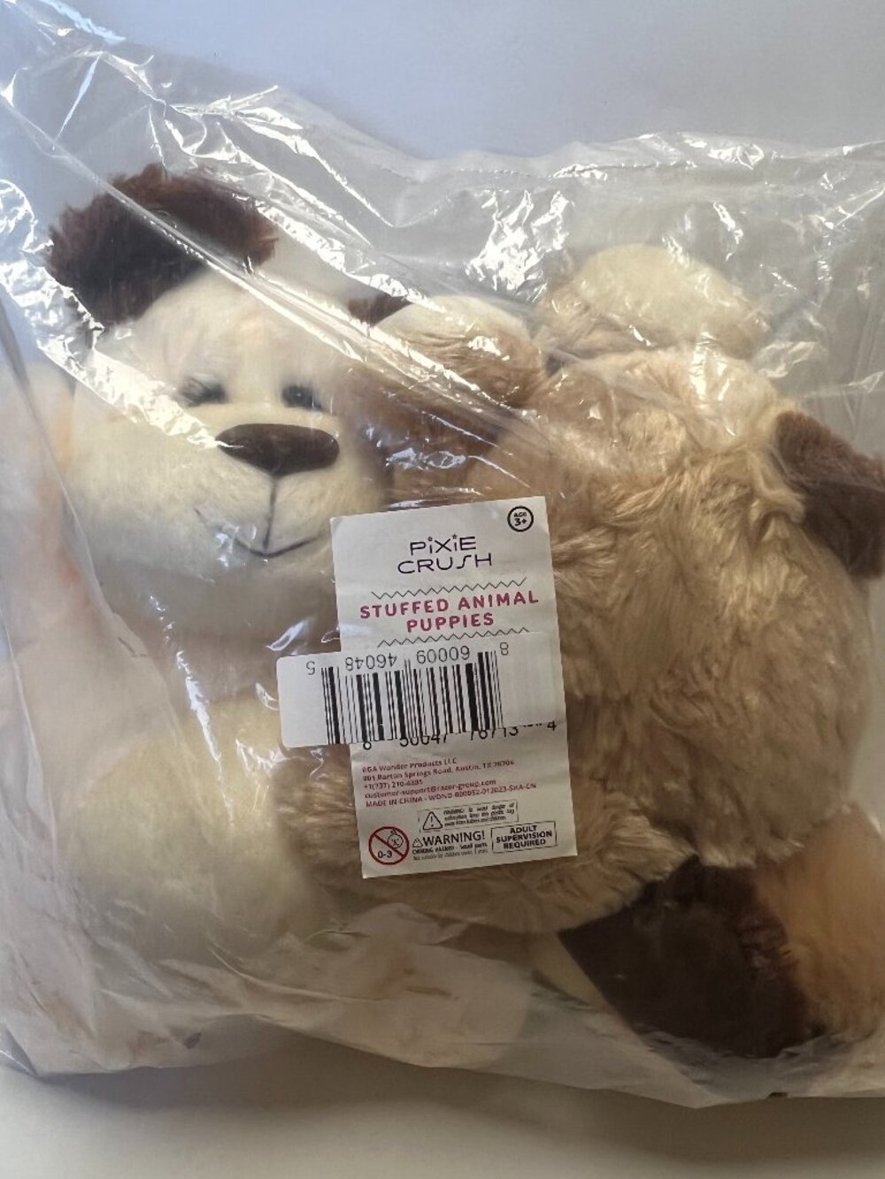 stuffed animal puppies snug babies plush dog pair almost 12' inches